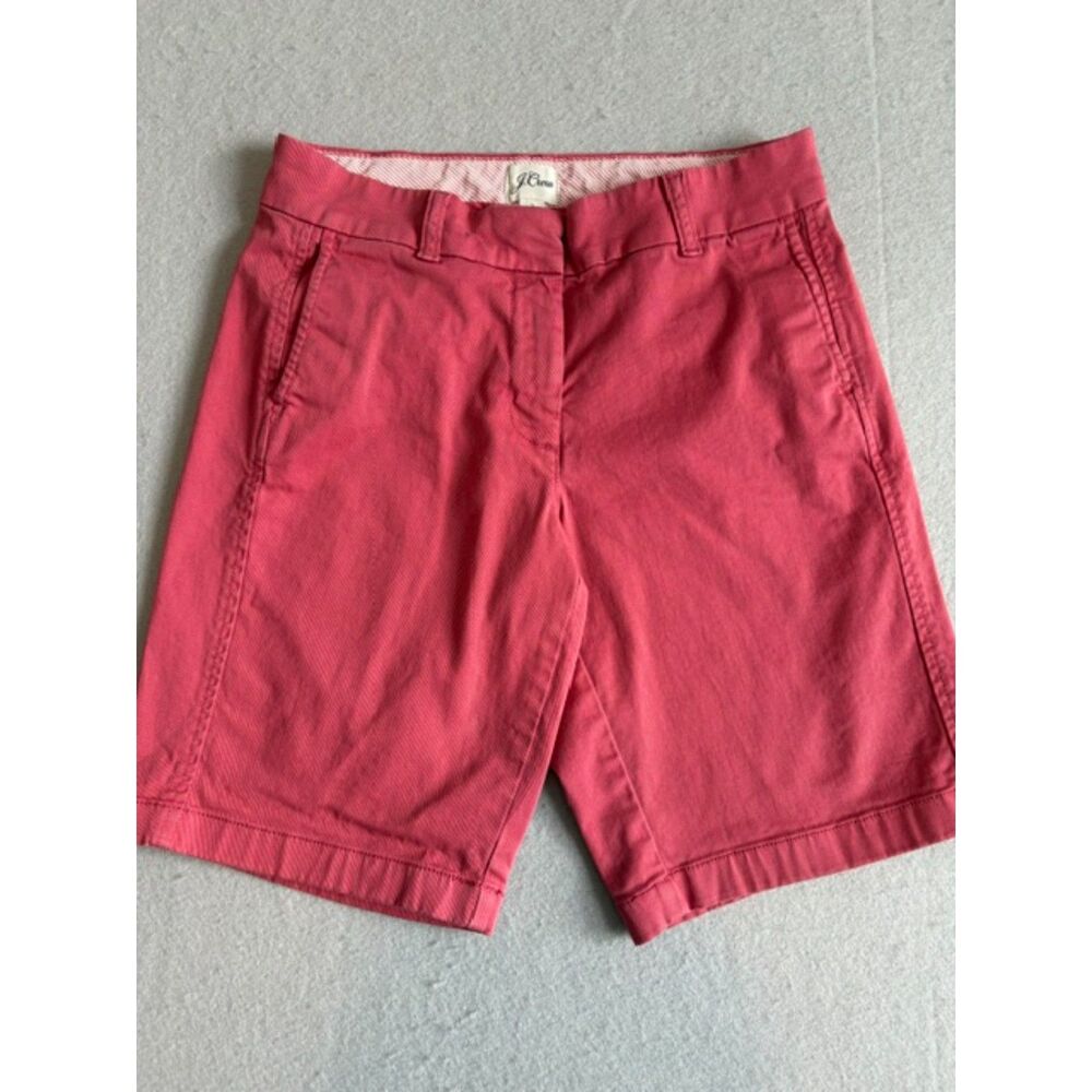 J Crew Womens Bermuda Shorts Salmon Size 2 Stretch